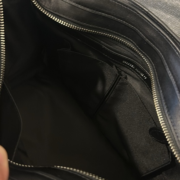 Rebecca Minkoff Bedford Zip Satchel Crossbody Black Leather and Silver Hardware - Picture 9 of 16